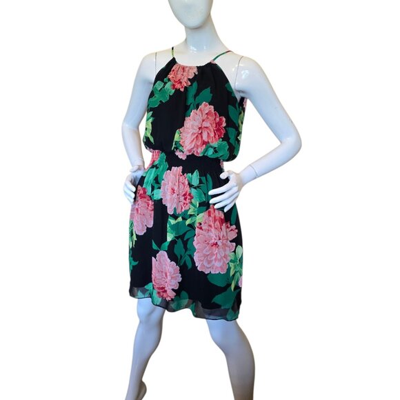 SWEET STORM Floral Halter Dress sz M - Picture 2 of 8
